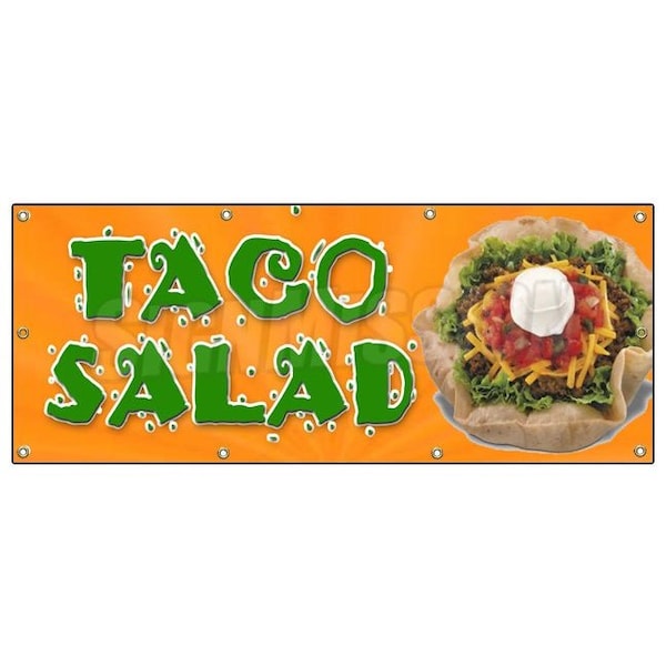 TACO SALAD BANNER SIGN mexican food restaurant sign tex mex